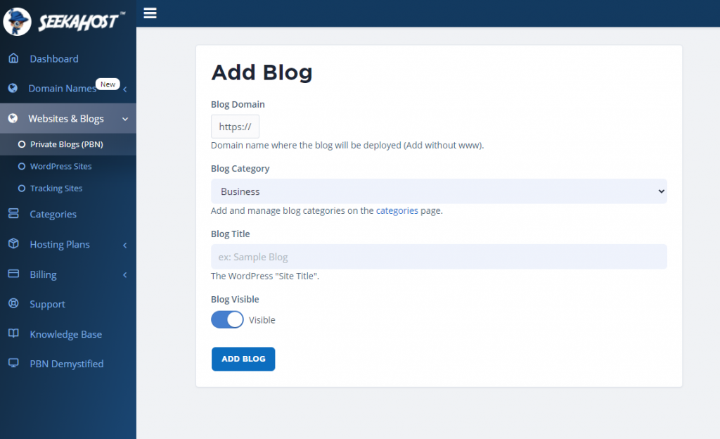 seekahost app wordpress