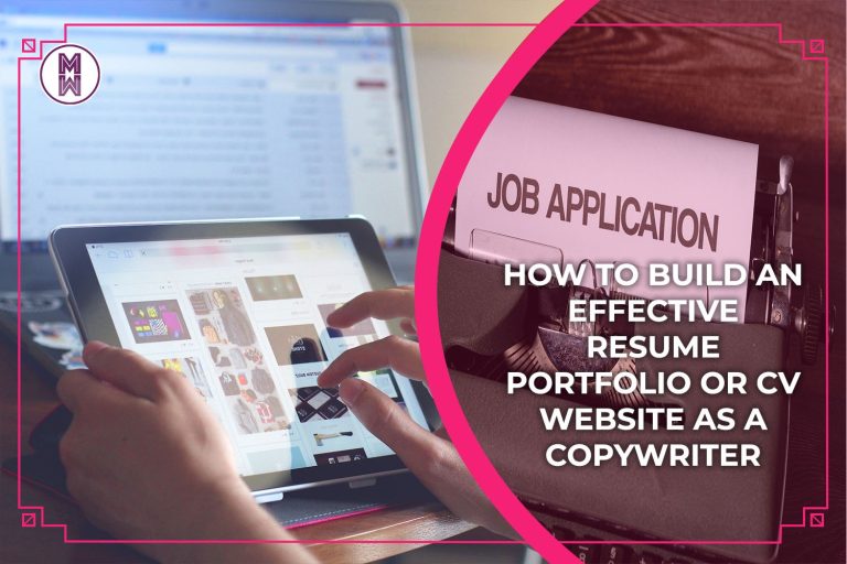 Build an Online Resume Portfolio or Website as a Copywriter